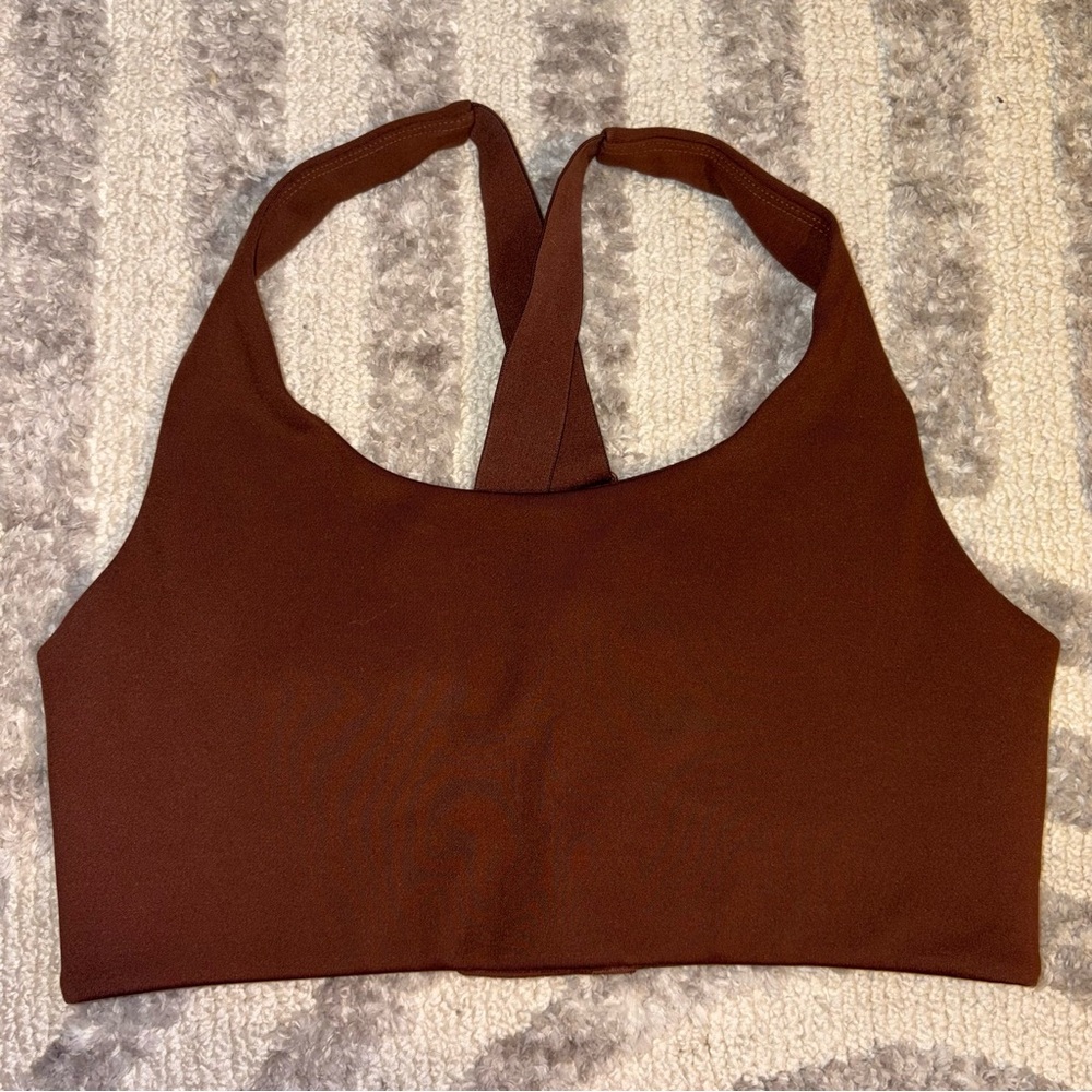 Girlfriend Collective Brown Sports Bra- size Small